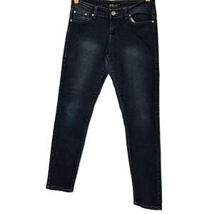 Gogo Jr 9 Low Rise Rhinestone Blue Ankle Jeans